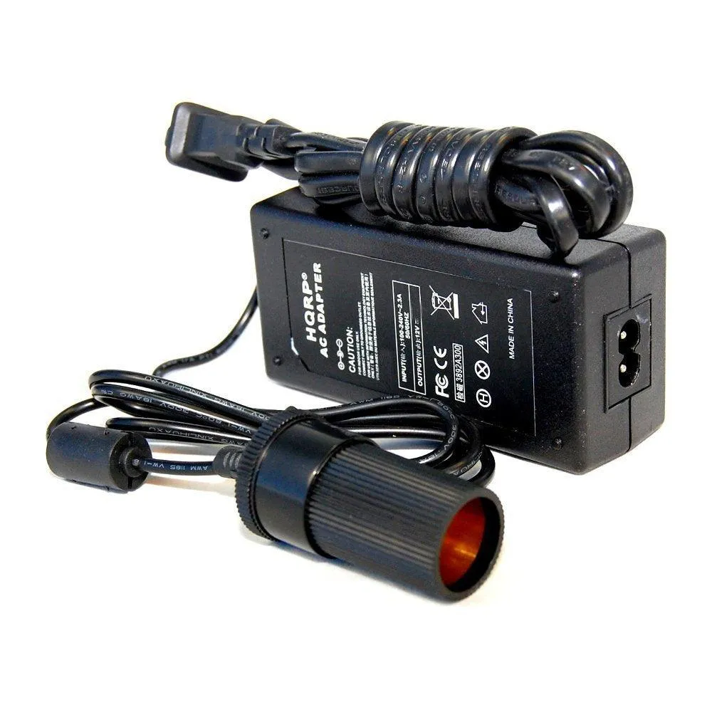 HQRP 12V 10A Heavy Duty Converter for Portable Car Auto Electric Pump Air Compressor Tire Inflator Tool 12V 300 PSI AC DC Adapter Car Charger + HQRP Coaster, photo 2 of 4