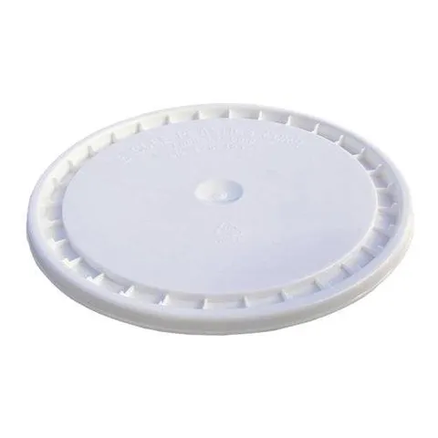 Encore Plastic Snap-On Lid, White, 5 Gallon
