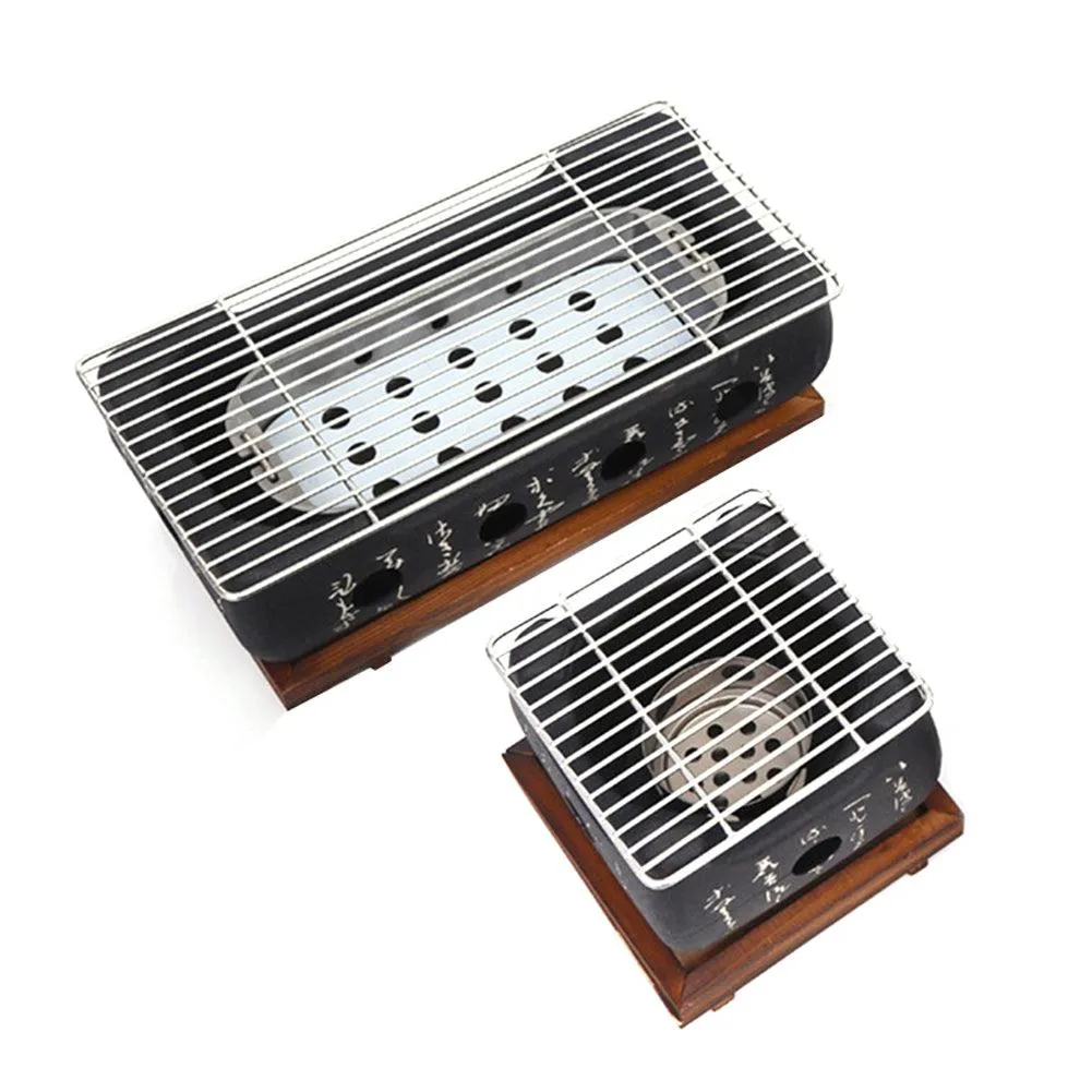 Barbecue Grill Alcohol Stove BBQ Grill Portable Charcoal Smoker Grill for Outdoor Family Cooking Camping Hiking Picnic, photo 5 of 9