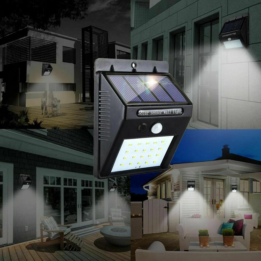 CEES SMIT, INC. Solar Lights Outdoor, Motion Sensor Flood Lights 20 LED Super Bright with 120°Beam Angle, IP65 Waterproof Wireless Solar Spot Lights, Security Lights for Garden, Garage, Driveway, photo 7 of 8