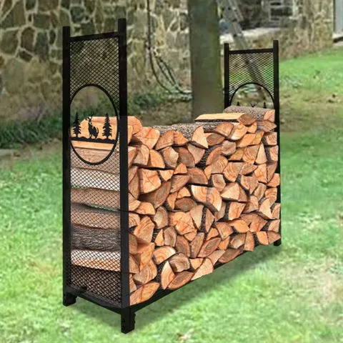 Firewood Holder Small Decorative Indoor/Outdoor Firewood Racks Fireside Log Rack