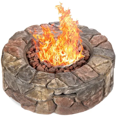 30,000 BTU Gas Fire Pit for Backyard