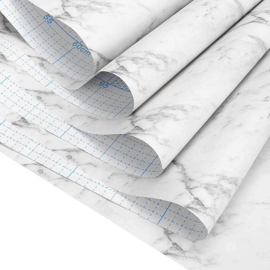 Stoneway 17.7" x 32.8' Marble Counter Top Covers Peel and Stick Wallpaper for Kitchen Cabinets Shelf Liner Self Adhesive Removable Wallpaper for Living Room Bathroom Wall Decor, photo 9 of 9