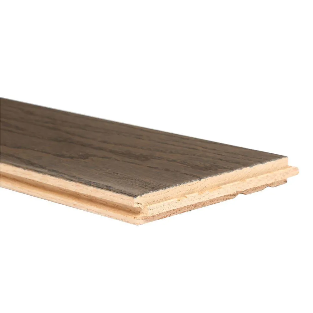 Bruce American Originals Coastal Gray Oak 3/4 in. T x 5 in. W x Varying L Solid Hardwood Flooring (23.5 sq. ft./case), photo 8 of 12