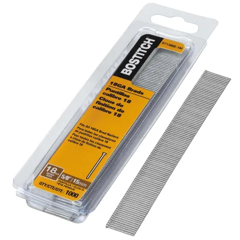 18 Ga. X 5/8 in. L Galvanized Steel Brad Nails 1000 pk