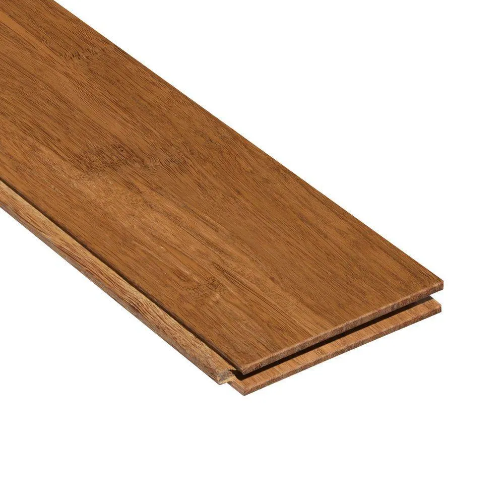 Home Legend Hand Scraped Strand Woven Autumn 3/8 in. Thick x 2-3/8 in. Wide x 36 in. Length Solid Bamboo Flooring (28.5 sq.ft./case), photo 2 of 3
