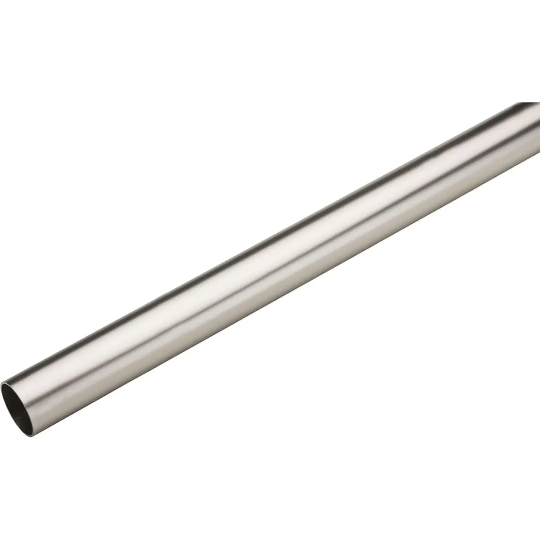 National Hardware 72 in. L X 1.32 in. D Satin Nickel Steel Heavy Duty Closet Rod, photo 2 of 2