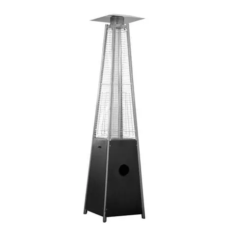 Patio Heater 91" Tall Quartz Glass Tube Heater- Matte Black FCPHLDS01-GTPC