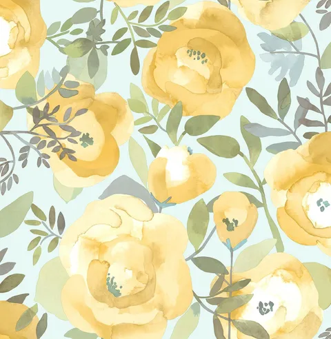 Peachy Keen Yellow Peel & Stick Wallpaper