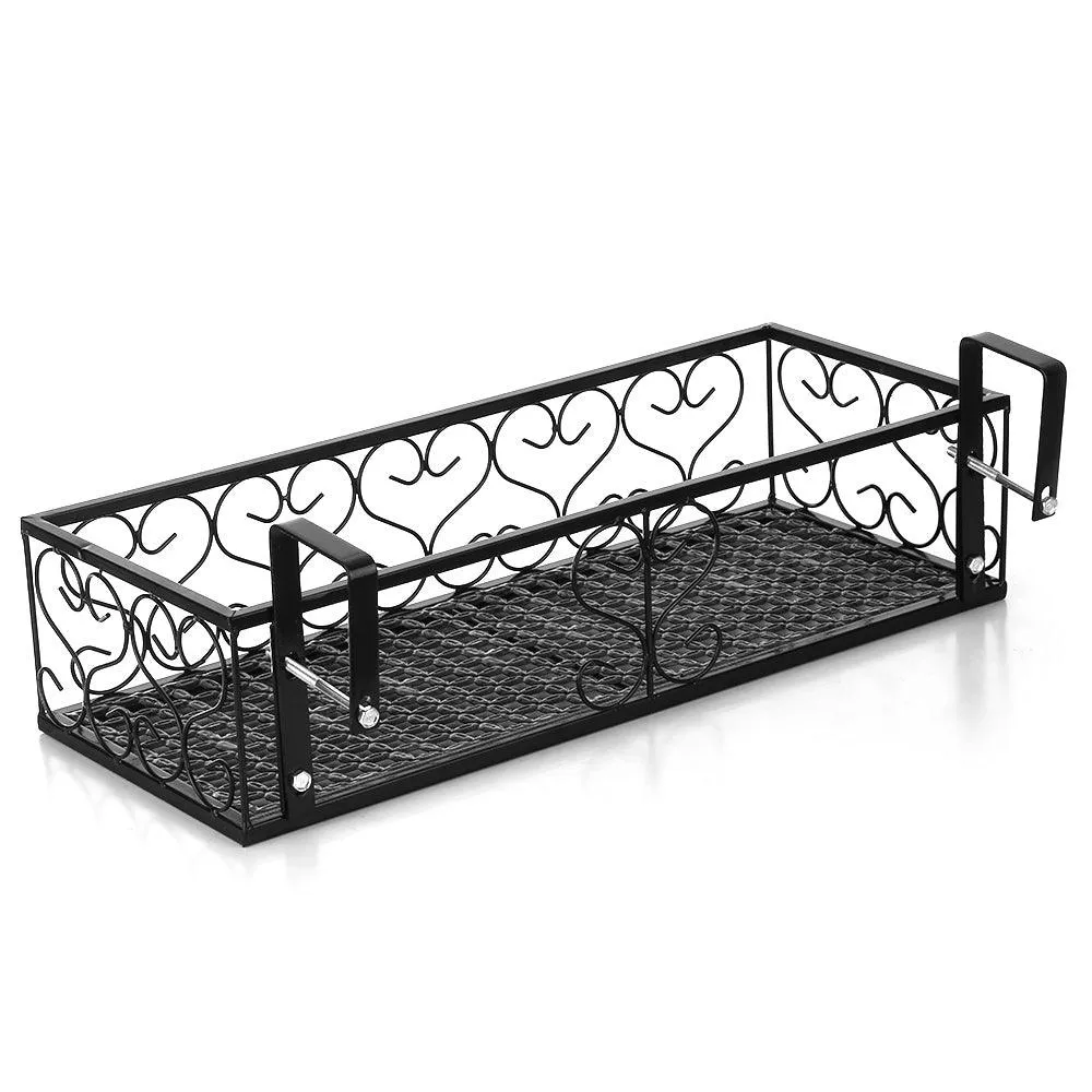 Flower Pot Stand Rack Deck Rail Flowerpot Railing Shelf Balcony Rail Planter Shelf Fence Railing Flower Pots Holder, photo 2 of 7
