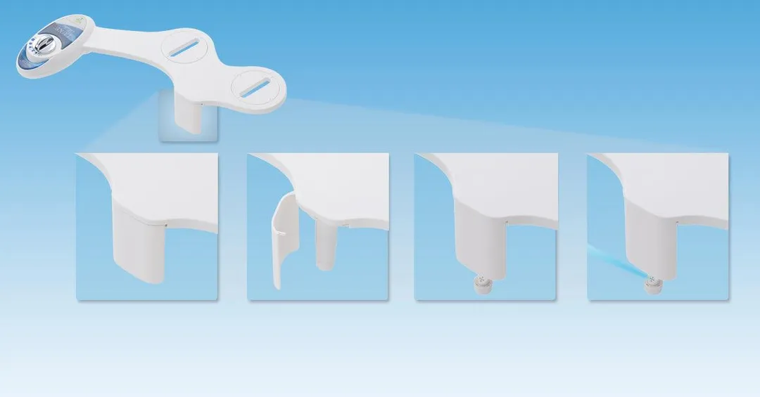 Luxe Bidet Neo 120 Luxury Fresh Water Self-Cleaning Non-Electric Bidet Attachment, White, photo 6 of 10