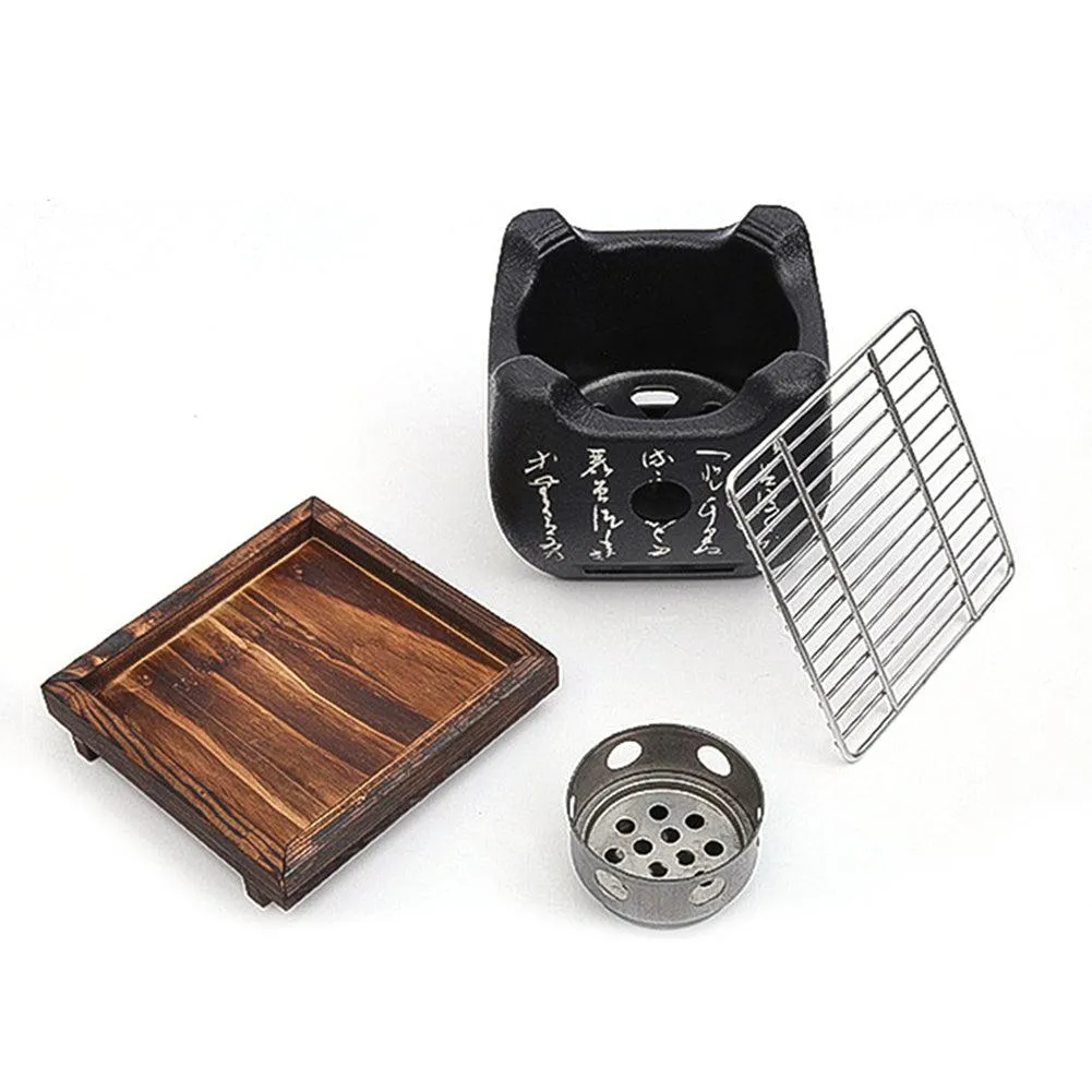 Barbecue Grill Alcohol Stove BBQ Grill Portable Charcoal Smoker Grill for Outdoor Family Cooking Camping Hiking Picnic, photo 2 of 9