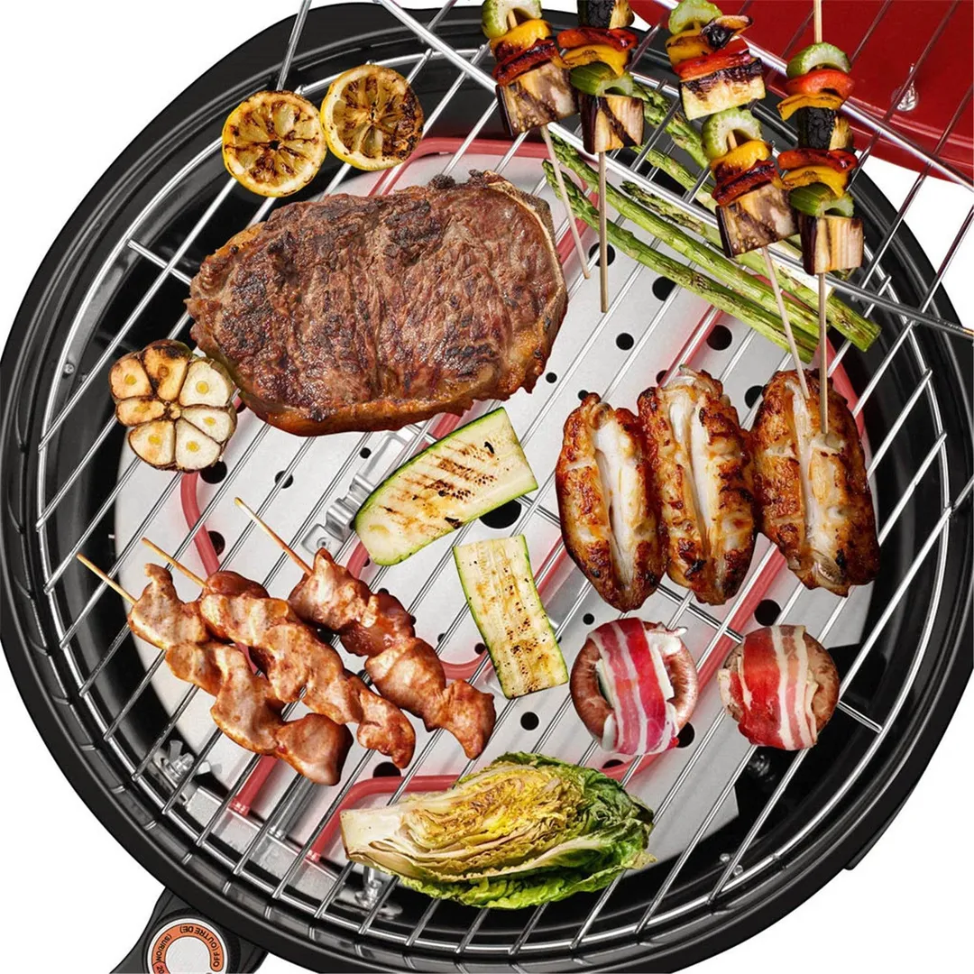 Techwood Electric BBQ Grill Indoor Outdoor Picnic Party Home Garden Camping Roasting Barbecue Stand Grill, photo 9 of 11
