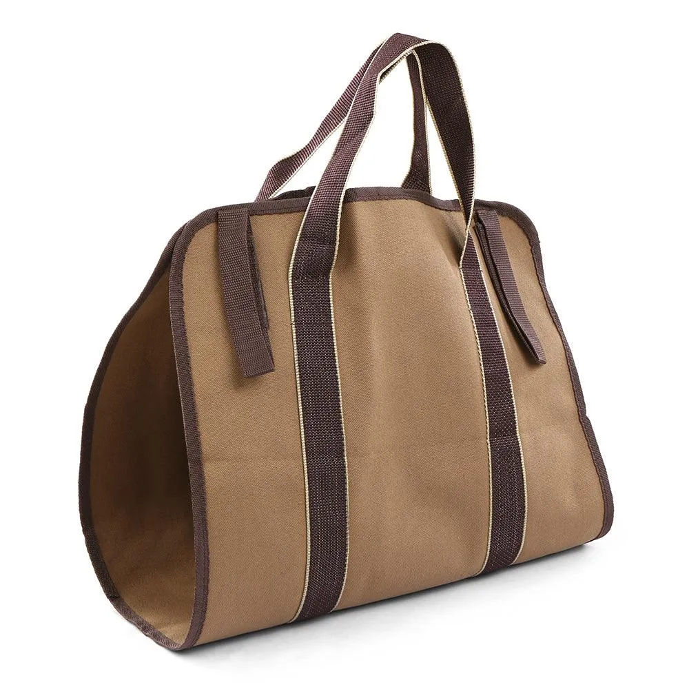 Lixada Firewood Log Carrier Bag Canvas Wood Tote Firewood Holder for Fireplaces Camping Wood Stoves Beaches, photo 4 of 7