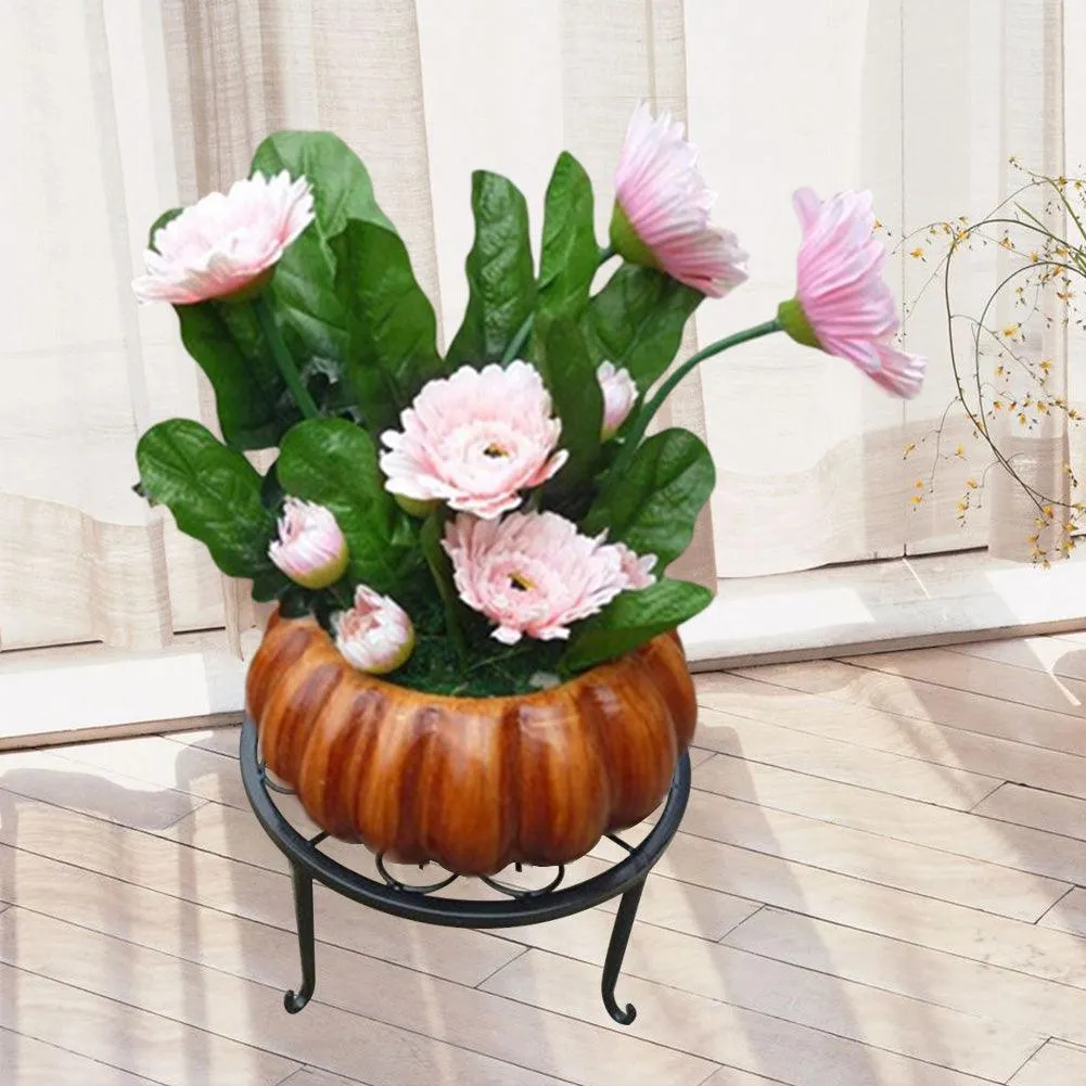 Yesbay Plant Stand Floor Flower Pot Rack Round Iron Home Garden Indoor Balcony Decor, photo 5 of 5