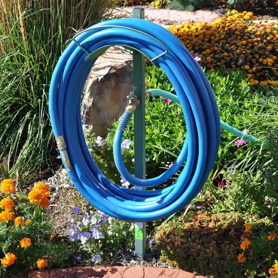 Yard Butler 150 ft. Green Free Standing Hose Hanger with Faucet, photo 4 of 4