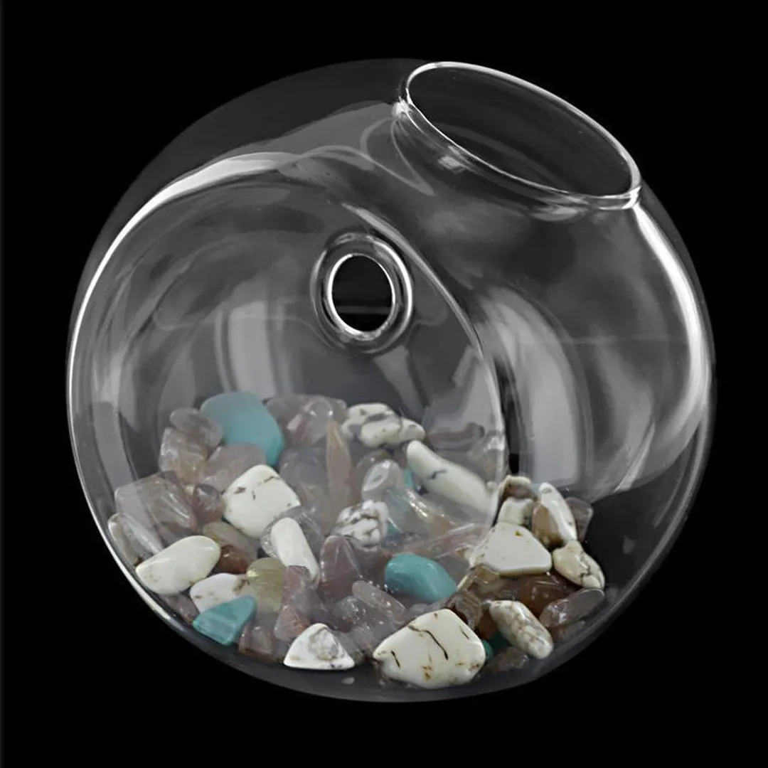 Zoiuytrg Hanging Flower Pot Glass Ball Vase Terrarium Wall Fish Tank Aquarium Container, photo 5 of 6