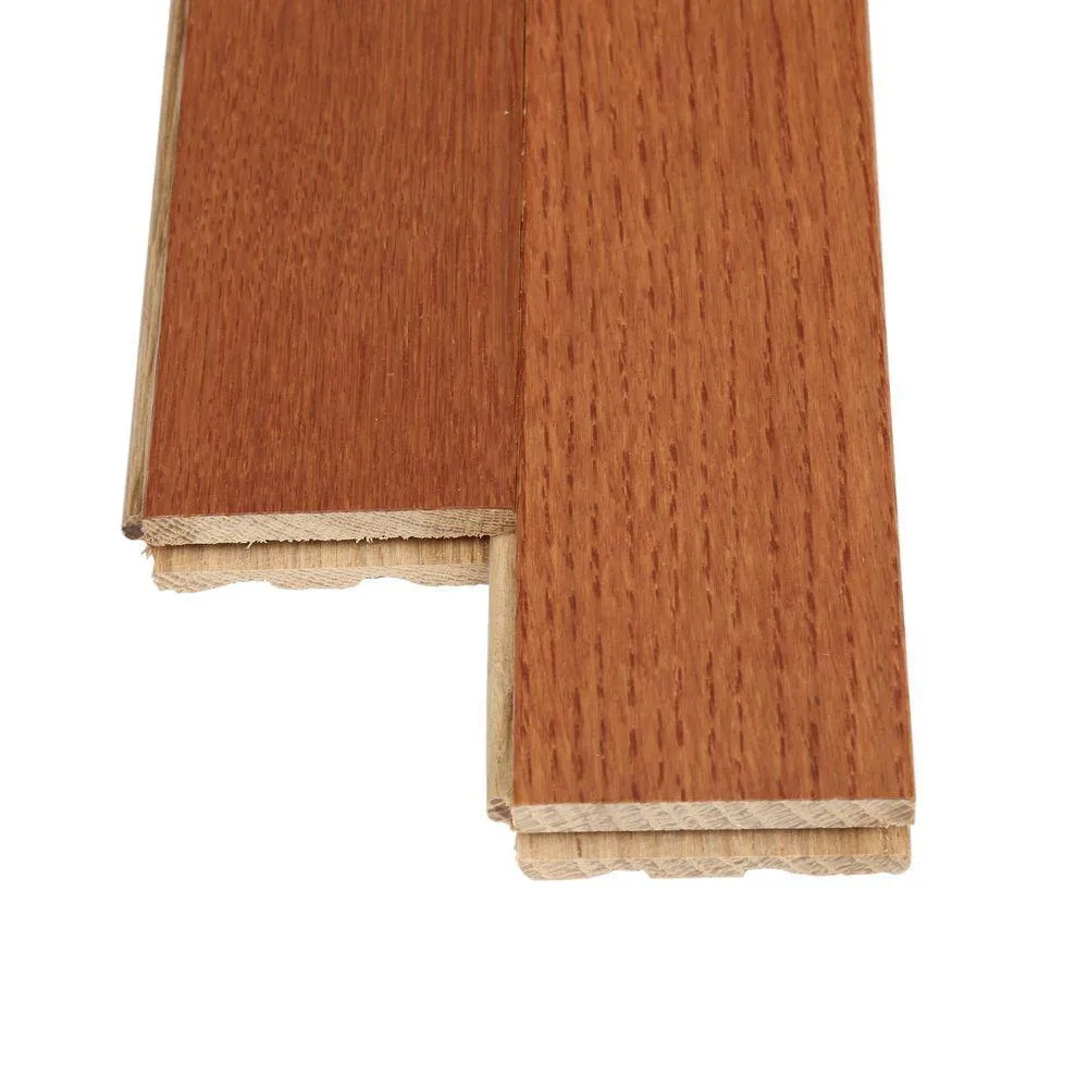 Bruce American Originals Copper Dark Red Oak 3/4 in. T x 2-1/4 in. W x Varying L Solid Hardwood Flooring (20 sq. ft. /case), photo 5 of 8