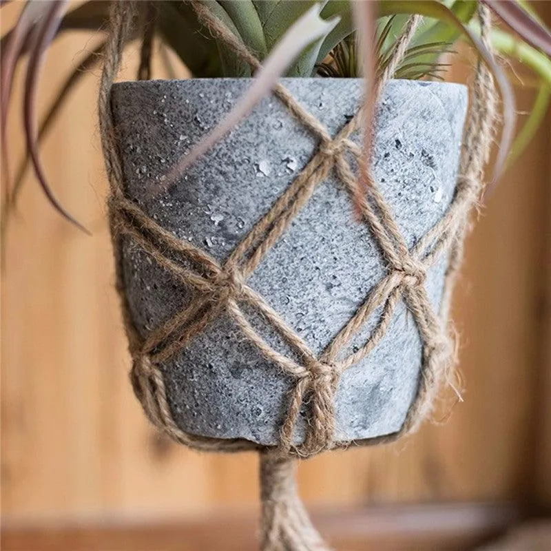 41" Macrame Braided Plant Hanger Hanging Planter Basket Jute Rope Pot Holder Home Garden, photo 4 of 8