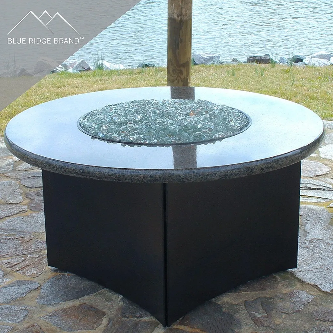 Blue Ridge Brand Fire Pit Glass - Crystal Clear Reflective Fire Glass Beads 3/4" - Reflective Fire Pit Glass Rocks - Blue Ridge Brand™ Reflective Glass Beads for Fireplace and Landscaping 3, 5, 10, 20, 50 Pounds, photo 5 of 6
