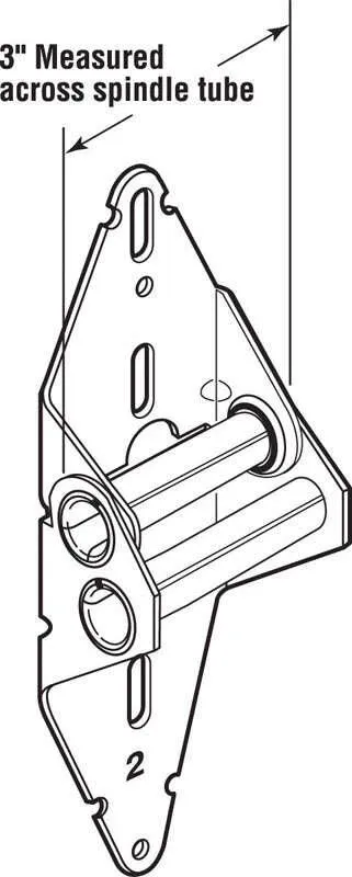Prime-Line 3 in. W X 11.75 in. L X 0.44 in. D Steel Garage Door Hinge, photo 2 of 2