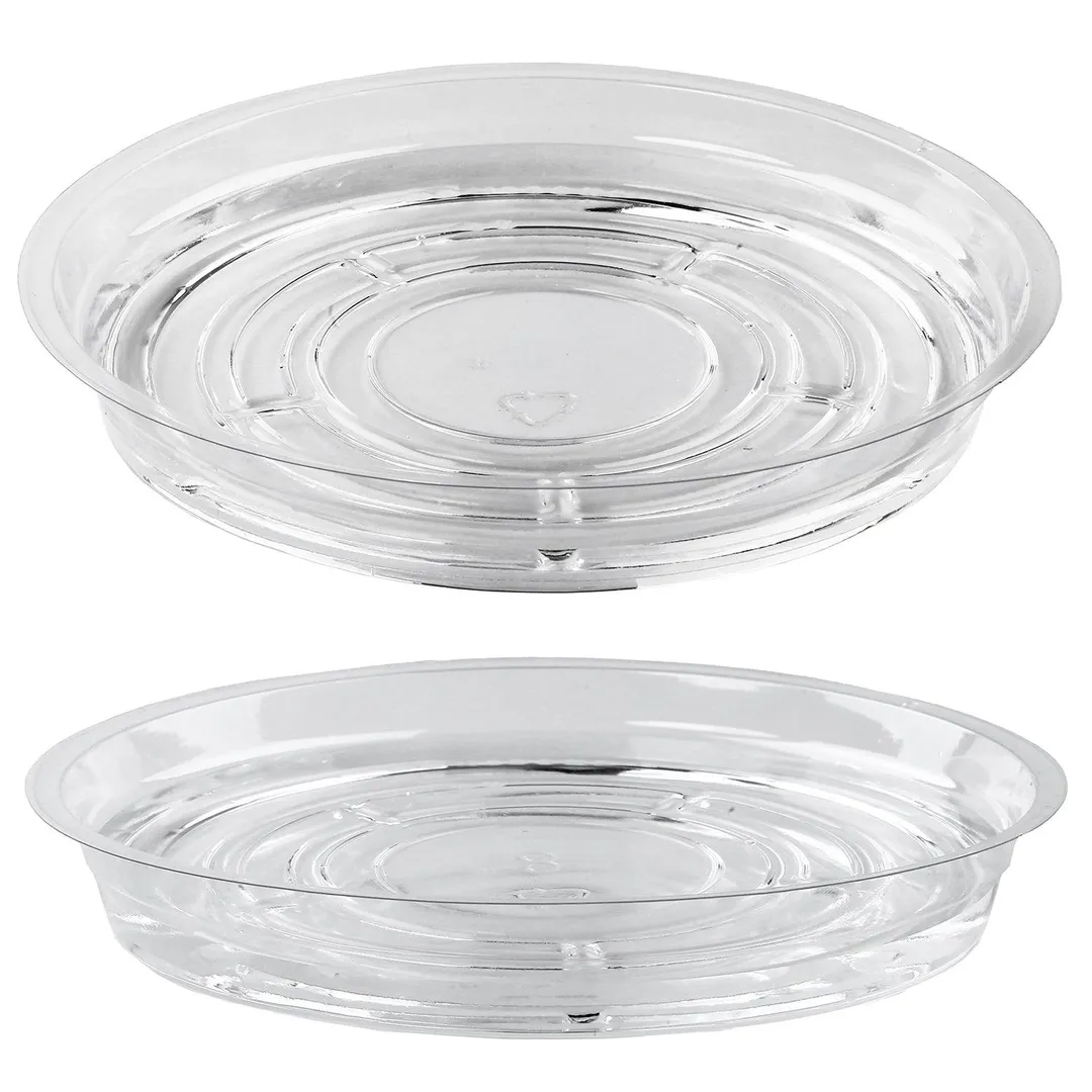 20 Pack 6 Inches Clear Plastic Plant Saucer Drip Trays Small Plant Plate Dish for Indoor Flower Pots and Planters in Bulk, photo 3 of 3