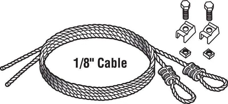 Prime-Line 104 in. L X 1/8 in. D Carbon Steel Safety Cables, photo 2 of 2