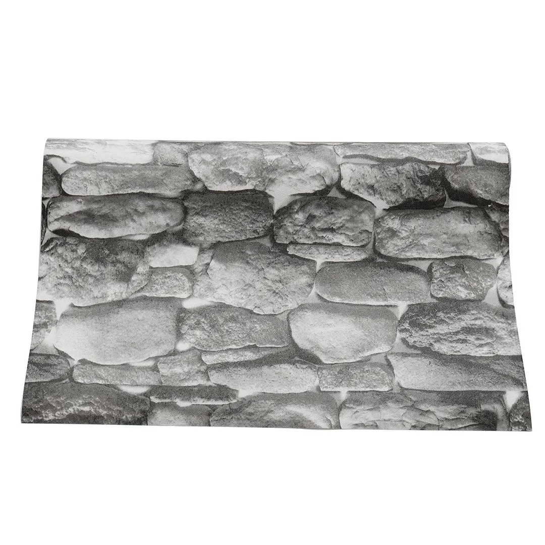 Kadell 394'' x 21 '' 3D Wall Sticker Wall Decal Wallpaper Roll Self-adhesive Brick Schist Wallpaper Film Vinyl Mural Bedroom Living Room Home Decoration, photo 4 of 8