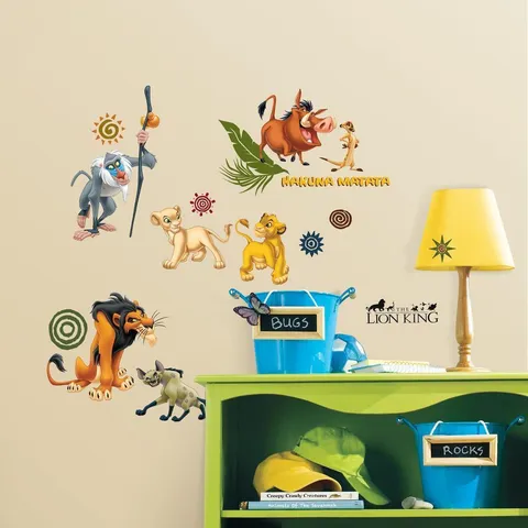 Disney Lion King Peel & Stick Wall Decals 48 pc Pack