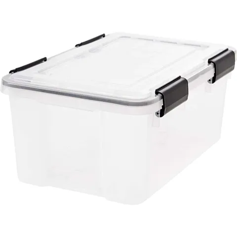 IRIS WEATHERTIGHT 7.88 in high · 11.75 in wide · 17.5 in deep Stackable Storage Tote