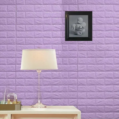 10 Pcs 58 Sq.Ft 3D Faux Foam Bricks Self-adhesive Waterproof Art Wall Panel