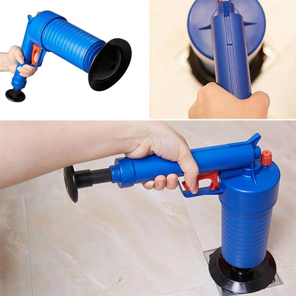 Filfeel Toilet Plunger Drain Blaster Cleaner Gun Air Power Drain Pump High Pressure Powerful Manual Sink Plunger Opener Dredge Tools Cleaner for Bathroom Shower kitchen Clogged Pipe Bathtub Basin, photo 6 of 6