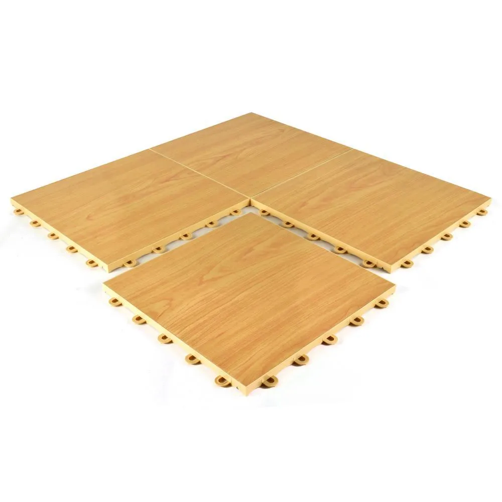 Greatmats Click Tile 12-1/8 in. x 12-1/8 in. Dark Oak Interlocking Basement Plastic and Vinyl Floor Tile (24-Pack) (24.5 sq. ft.), photo 3 of 10