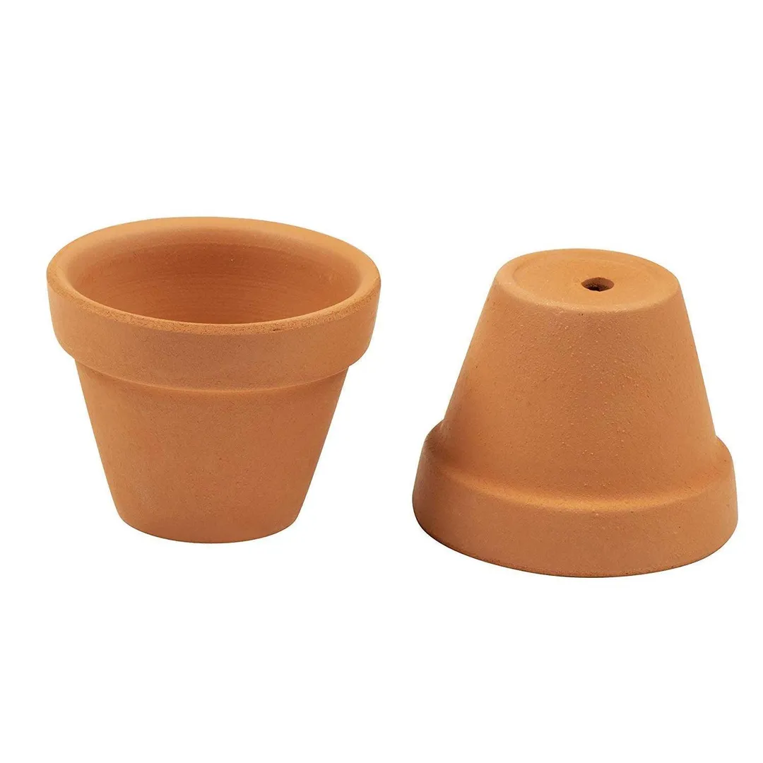 16-Pack Terra Cotta Pots with Saucer, Mini Small Terracotta Flower Clay Pots Planters with Saucer Ceramic Pottery Nursery Indoor Outdoor Gardening for Cacti & Succulent Plants, Brown 1.9 x 1.5 inches, photo 5 of 8