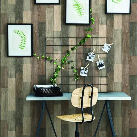 Dark Weathered Plank Peel & Stick Wallpaper