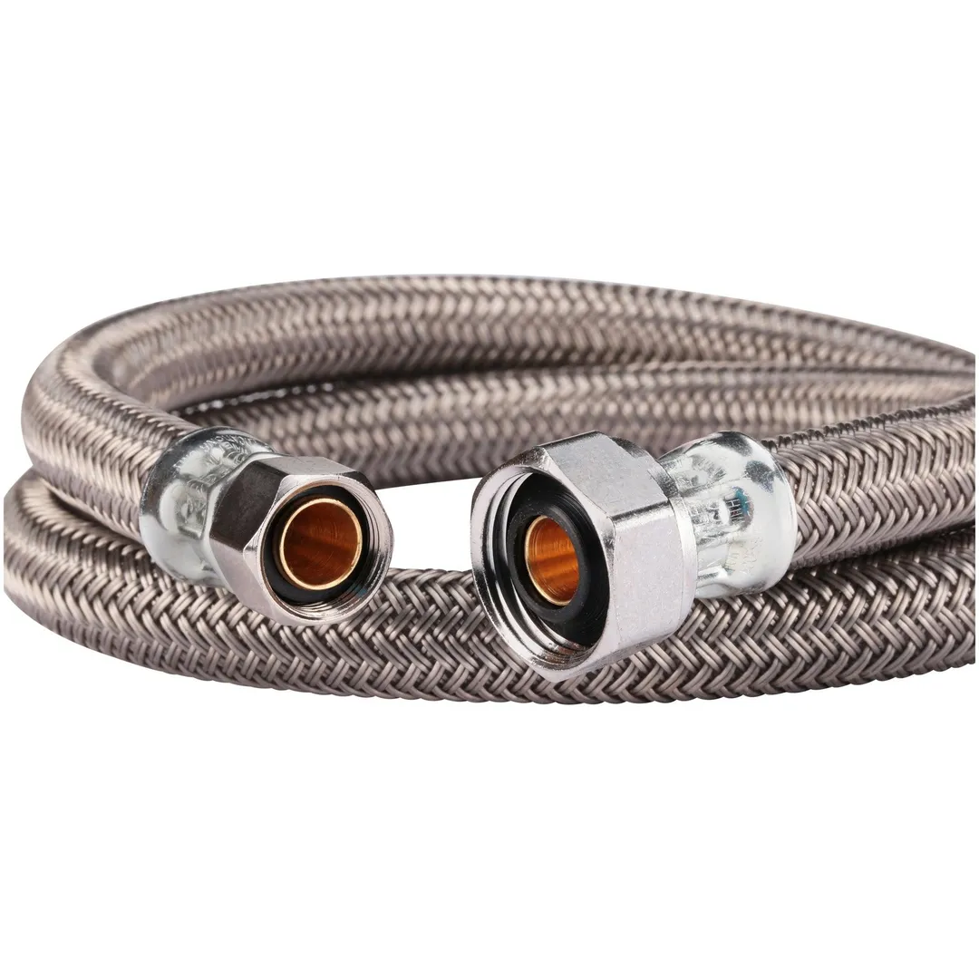 Peerless BrassCraft Speedi Plumb® PLUS 3/8 in. Compression inlet x 1/2 in. Female Iron Pipe outlet flexible braided polymer water connector., photo 2 of 3