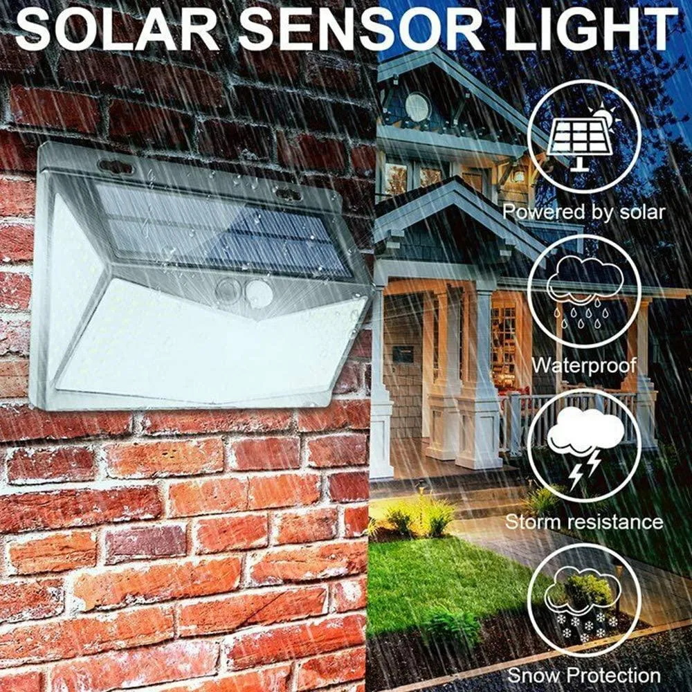 EXGREEM Solar Lights Outdoors 208 LED/3 Modes,exgreem Security Motion Sensor Night Lights, Wire-Free, IP65 Waterproof, Solar LED Light for Garden, Fence, Patio, Garage and Stairs (4 Pack), photo 5 of 8