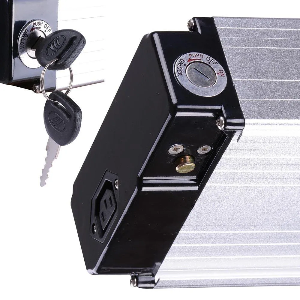 Yescom 48V 14AH Lithium Electric Bicycle Battery Rear Rack Type w/ Holder Charger For 48V 1000W Bike, photo 5 of 9