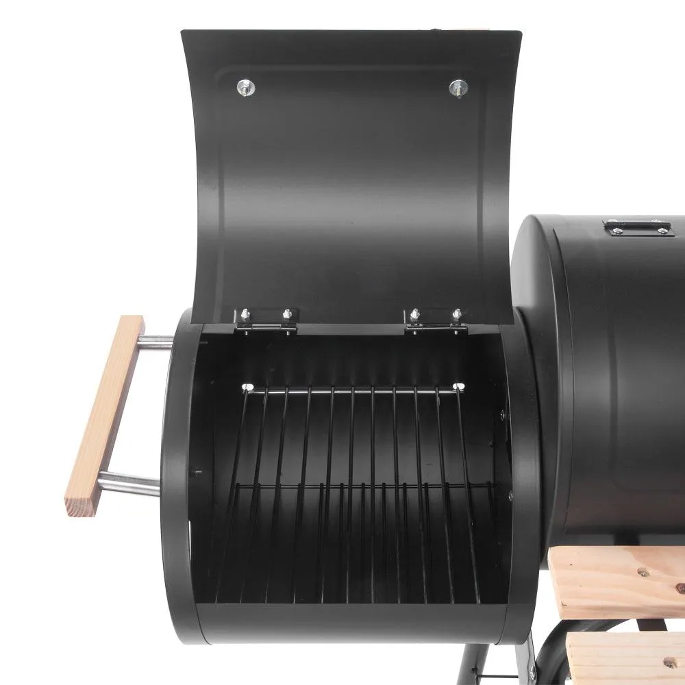 BBQ Charcoal Grill Oil Drum Charcoal Furnace High Temperature Spray Paint with 2 wheels Cooking Height 29.6 Inches (500-600 Degrees) Diameter 15cm Plastic for Outdoor Backyard Camping Grilling Cooking, photo 2 of 7