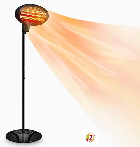 Patio Heater Electric Outdoor Heater- 1500W 3 Adjustable Power Level Outdoor Infrared Heater w/Tip Over & Overheat Protection