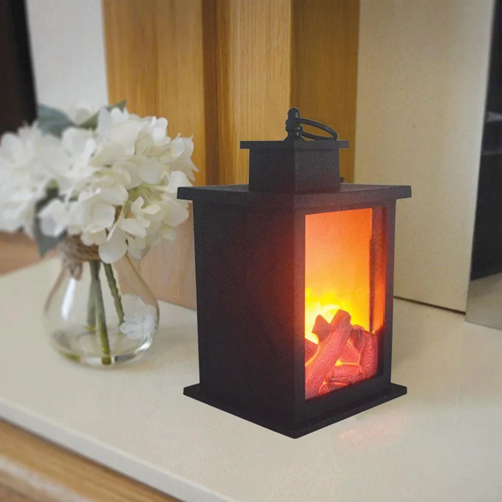 AUTCARIBLE LED Fireplace Lantern Light Hand-Held Hanging Lamp for Home Festival Decoration Outdoors Lighting, photo 2 of 9