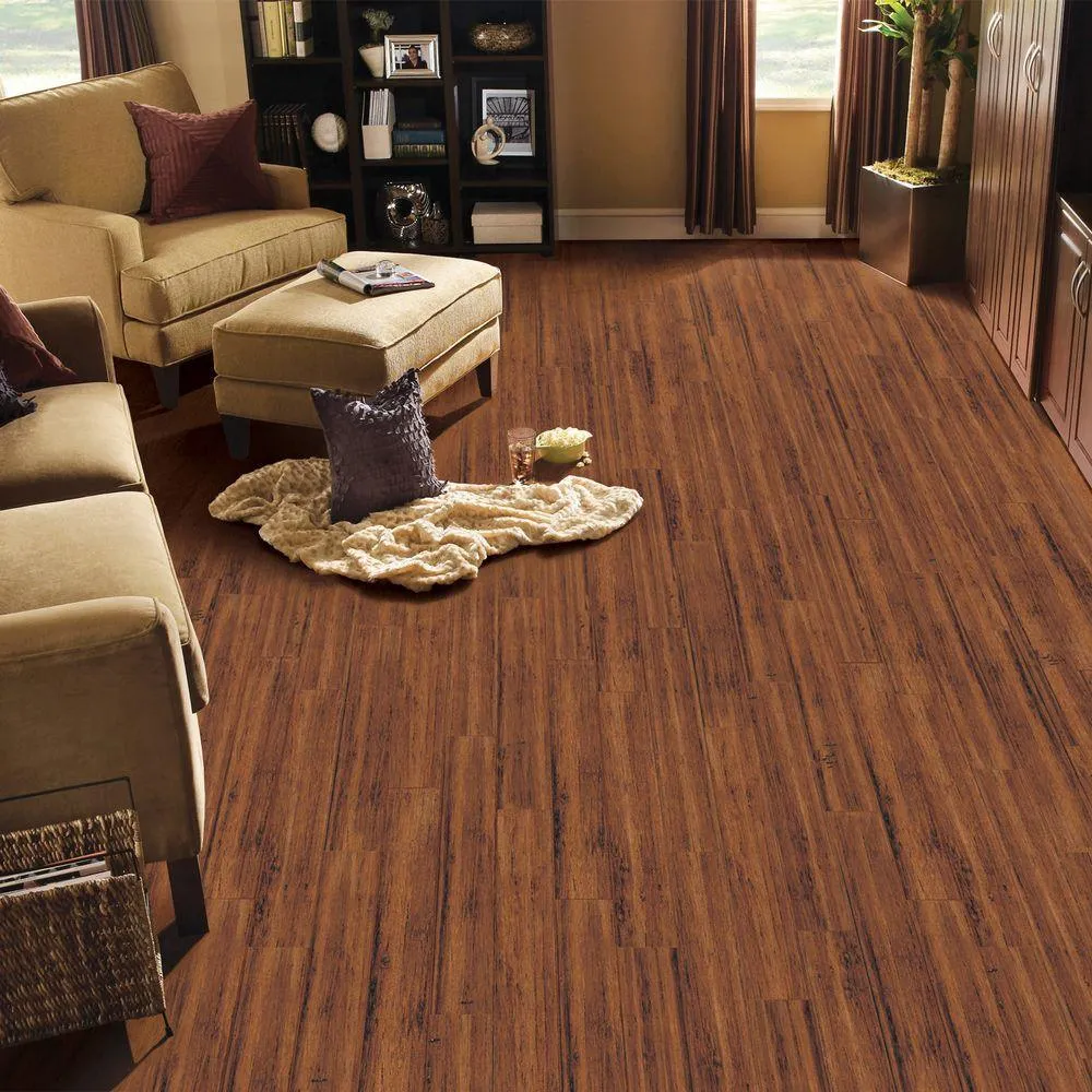 Home Legend Hand Scraped Strand Woven Spice 1/2 in. T x 5-1/8 in. W x 72-7/8 in. L Solid Bamboo Flooring (25.93 sq. ft. / case), photo 2 of 4