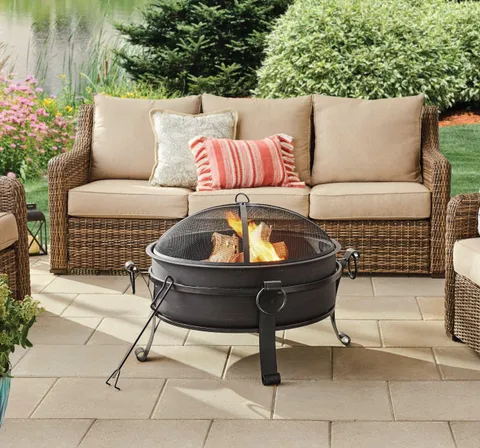 30” Fire Pit & Table, Antique Bronze Finish