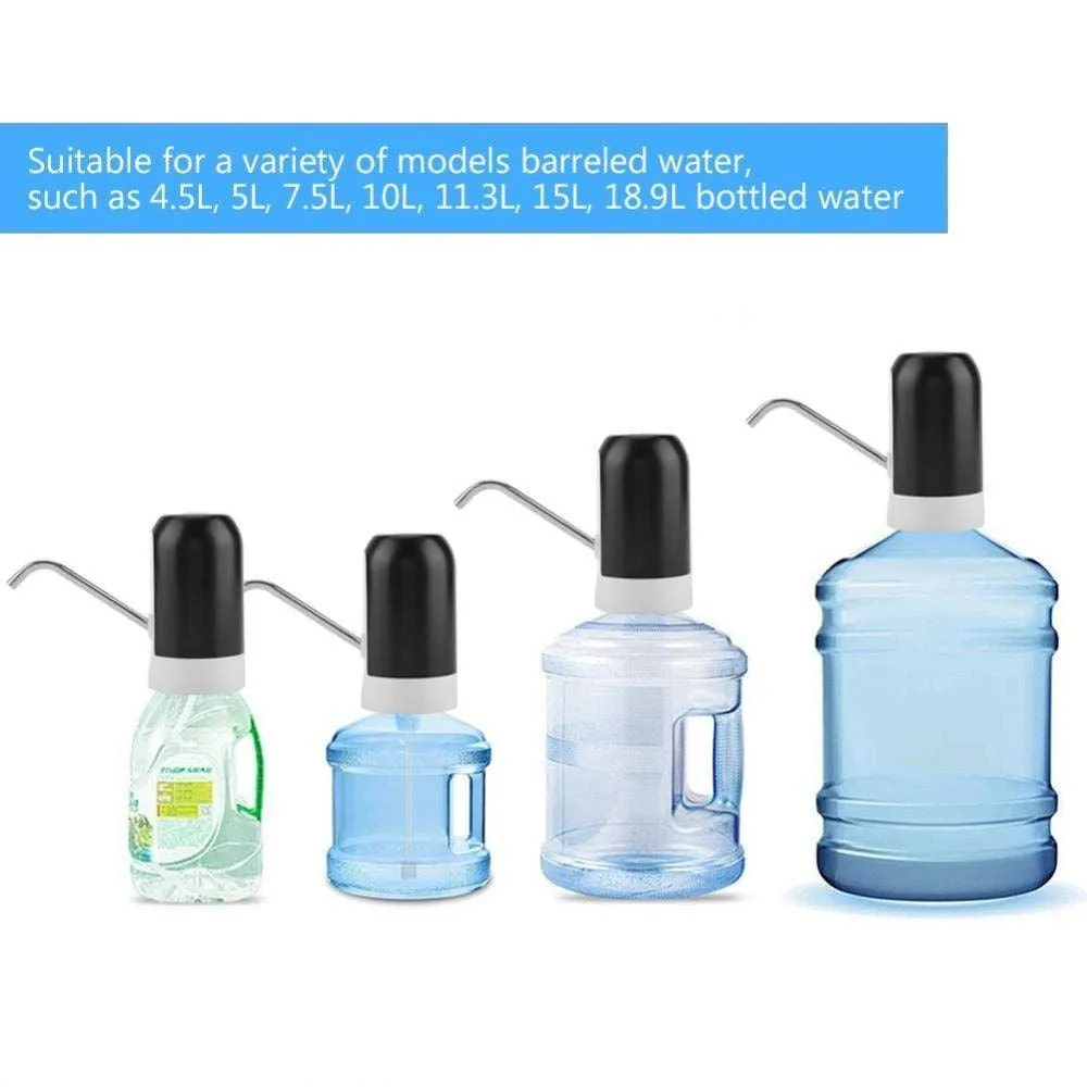 QD Water Pump Dispenser, Automatic Drinking Water Bottle Pump for 1.18-5 Gallon Water Bottle Dispenser USB Charging Portable Water Dispenser With LED Light for Home Kitchen Office Outdoor Use, photo 4 of 6