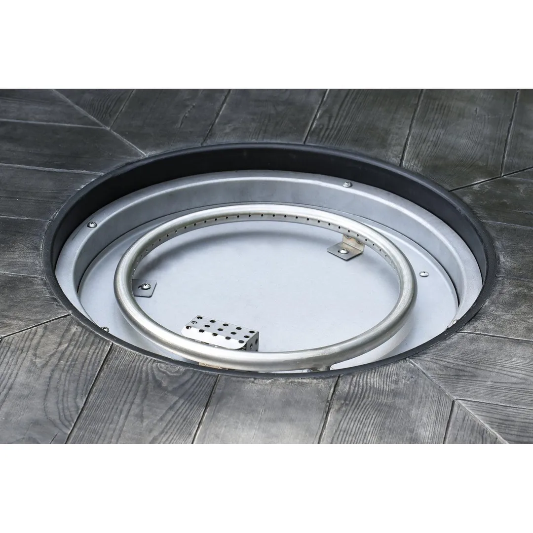 HEATMAXX 42 in. Round Cast Stone Top Gas Fire Pit Table, photo 4 of 7