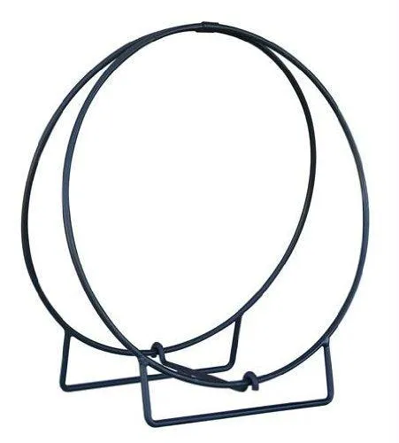 24" BLACK LOG HOOP - 1/2" SOLID STOCK