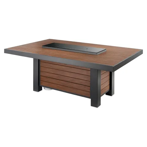 Outdoor GreatRoom Kenwood Linear Dining Height Gas Fire Pit Table