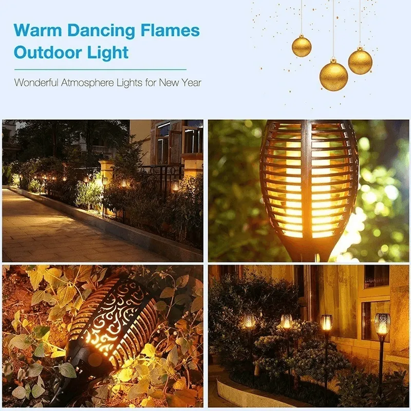 Novashion Solar Flame Flickering Torch, Waterproof Dancing Flame Solar Lights Outdoor, Solar Tiki Torches, Dusk to Dawn Solar Torch Light, 1/4/6/12 Pack, photo 6 of 7