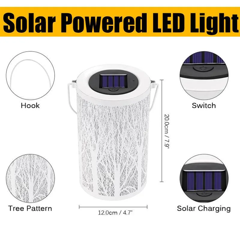 Stoneway Solar Lights ,Outdoor LED Lantern Lights ,Solar Powered Lantern Hanging Decorative Atmosphere Lamp for Pathway Garden Deck Christmas Holiday Party Waterproof Auto On/Off, photo 7 of 7