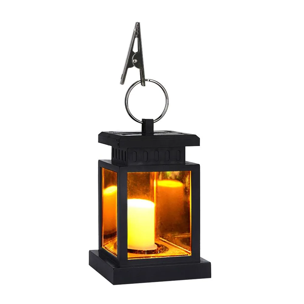 TOPCHANCES Solar Lights Solar Lanterns Dancing Flame Outdoor Hanging Lanterns Lights Decoration Lighting Solar Powered Waterproof Umbrella Lanterns Night Light Auto Sensor for Garden Patio Yard, photo 2 of 11